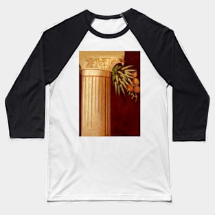 Roman column fresco with wheat and fruit Baseball T-Shirt